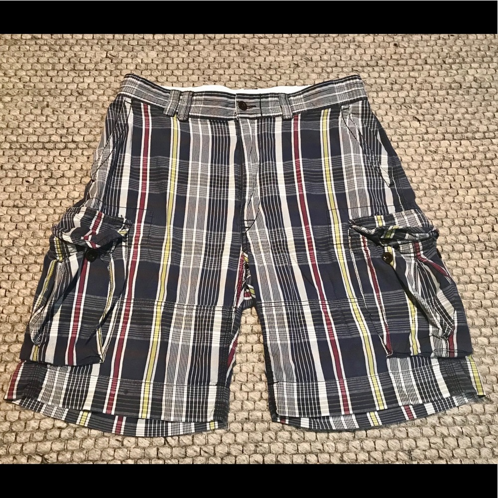 Vintage 90s Polo by RL Plaid Cargo Shorts Size 35